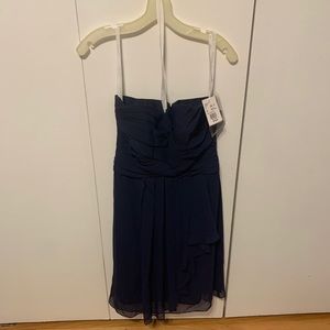 David’s Bridal Short Chiffon Bridesmaid Dress